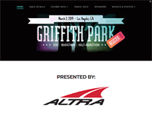 Tablet Screenshot of griffithparktrailmarathon.com